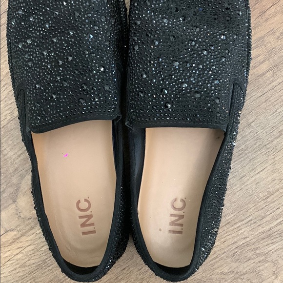 INC International Concepts Black Textured Slip-On Loafers - Picture 3 of 6